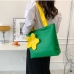 4Casual Contrast Color Flower Tote Bags For Women