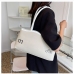 9Easy Matching Contrast Color Letter Tote Bag