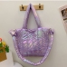 8Gradient Color Large Capacity Down-Filled Tote Bag