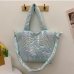 9Gradient Color Large Capacity Down-Filled Tote Bag