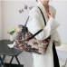 3New Retro Fashion High-Capacity Tote Bag Womens