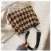 18Rhombus Plaid Contrast Color Shoulder Tote Bags