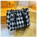 22Rhombus Plaid Contrast Color Shoulder Tote Bags