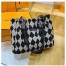 23Rhombus Plaid Contrast Color Shoulder Tote Bags