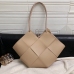 1Trending Solid High-Capacity Woven Tote Bag