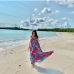 3Colorful Printed Maxi Boho Beach Dress