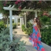 1Colorful Printed Maxi Boho Beach Dress