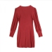 3 Sexy V Neck Hollowed Out Ruched Long Sleeve Dress