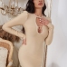 4Apricot Color Long Sleeve Hollow Out Dresses