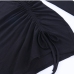 10Black Drawstring Long Sleeve Bodycon Dress