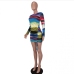 5Casual Colorful Ruched Long Sleeve Short Dress