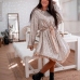 3Chic Sequined Crew Neck Long Sleeve Dress