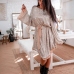 4Chic Sequined Crew Neck Long Sleeve Dress