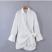 4Fall White Long Sleeve Shirt Dress