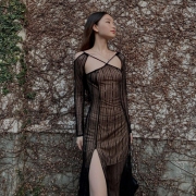 Fashion Sexy Long Sleeve Midi Dress