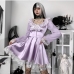 5French Cute Lolita Long Sleeve Short Dress