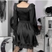 11French Cute Lolita Long Sleeve Short Dress