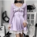 1French Cute Lolita Long Sleeve Short Dress