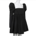 6French Vintage Black Puff Sleeve Short Dress