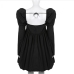 7French Vintage Black Puff Sleeve Short Dress