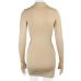 7Ladies Solid V Neck Ruched Long Sleeve Bodycon Dress