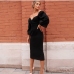 6Low Cut Sexy V Neck Puff Sleeve Dress