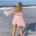 5Off Shoulder With Corset Long Sleeve Dress