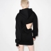5Personalized Black Hollow Out Hooded Long Sleeve Dress