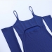 8Seductive Blue Cut Out Long Sleeve Mini Dress