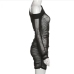 13See Through Inclined Shoulder Gauze Bodycon Dress