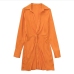 5Spring Casual Orange Long Sleeve Dresses