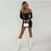 16Trending Solid Long Sleeve Two Piece Dress Set