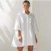 1Urban White Loose Short Shirt Dress