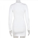 6White Round Neck Hollow Out Long Sleeve Dress