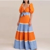 1 Bohemian Style Puff Sleeve Maxi Dress