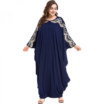  Muslim Style Bat Sleeve Maxi Dress