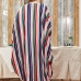 5 Plus Size Loose Colorful Striped Bat Sleeve Long Dress