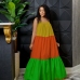 1 Sexy Contrast Color Sleeveless Maxi Dress