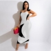 4 Sexy Perspective Halter Sleeveless Maxi Dress