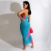 7 Sexy Perspective Halter Sleeveless Maxi Dress