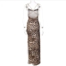 11Alluring Leopard Print Sleeveless High Slit Maxi Dress