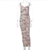 5Alluring Stylish Floral Printed Sleeveless Ruched Dress