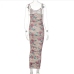 6Alluring Stylish Floral Printed Sleeveless Ruched Dress