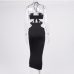 5Alluring Tie-Wrap Hollow Out Womens Halter Dress