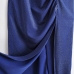 8Alluring V Neck Ruched Sleeveless Slit Maxi Dress