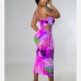 5Asymmetric Tie Dye One Shoulder Maxi Dress