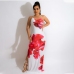 4Backless Slit Printed Sleeveless Maxi Dresses For Women