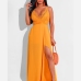 1Backless White Tie Wrap Sleeveless Maxi Dress