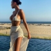 5Beach See Through Backless Slit Maxi Dress