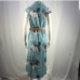 8Bohemian Vintage Print Tie Wrap Maxi Dress